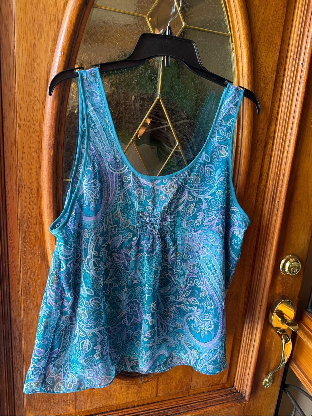 Cacique 18/20 Blue Paisley Scoop Neck top and shorts, lingerie set. NWOT - Picture 3 of 7